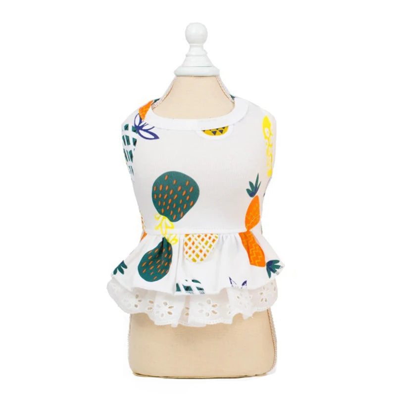 Cotton Print Dress for Cats & Small Dogs