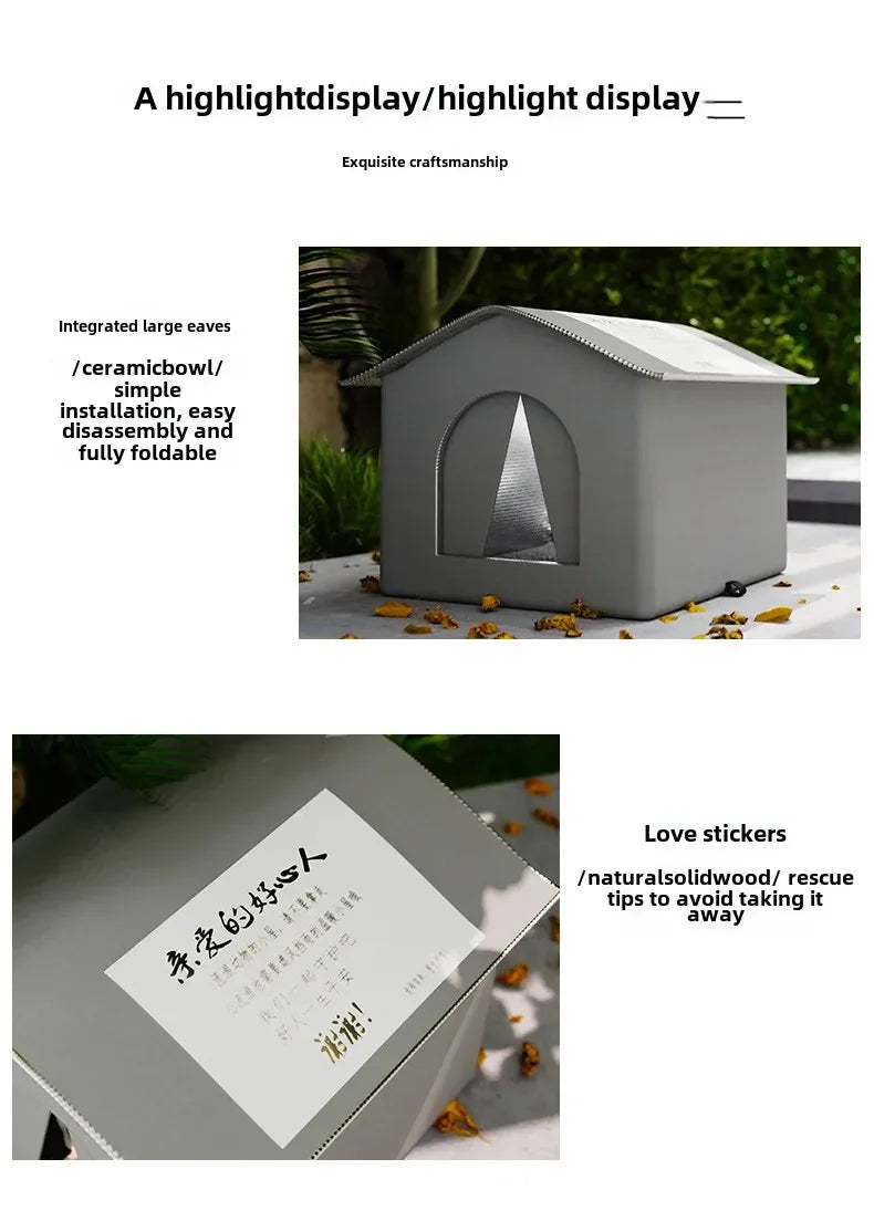 Foldable Pet Cave House for Cats & Small Dogs