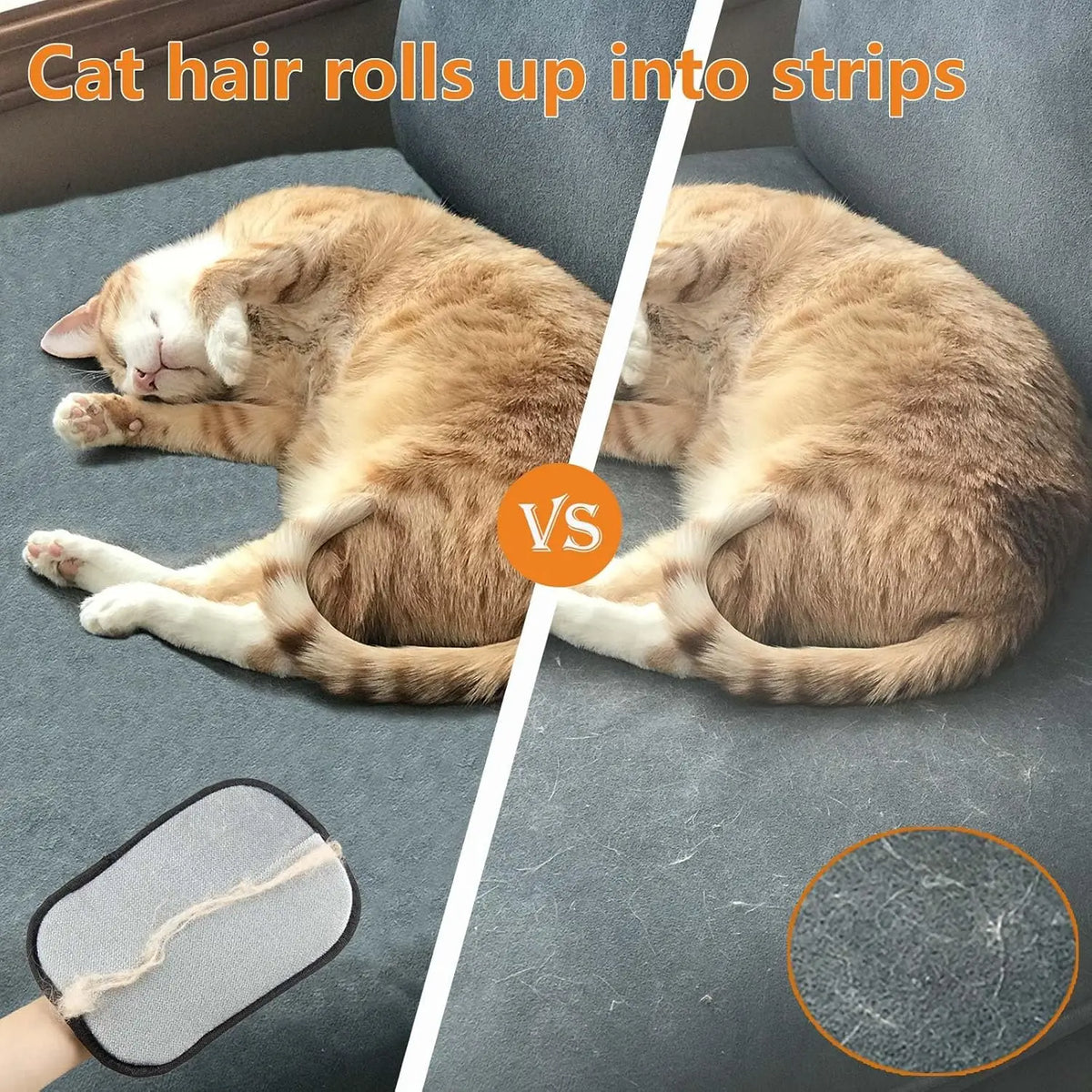 Pet Hair Removal Glove for Sofas & Carpets