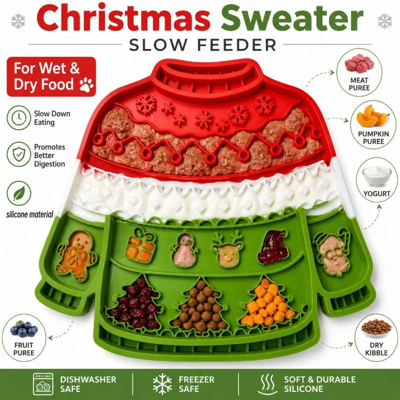 Christmas Jumper Lick Mat for Dogs & Cats