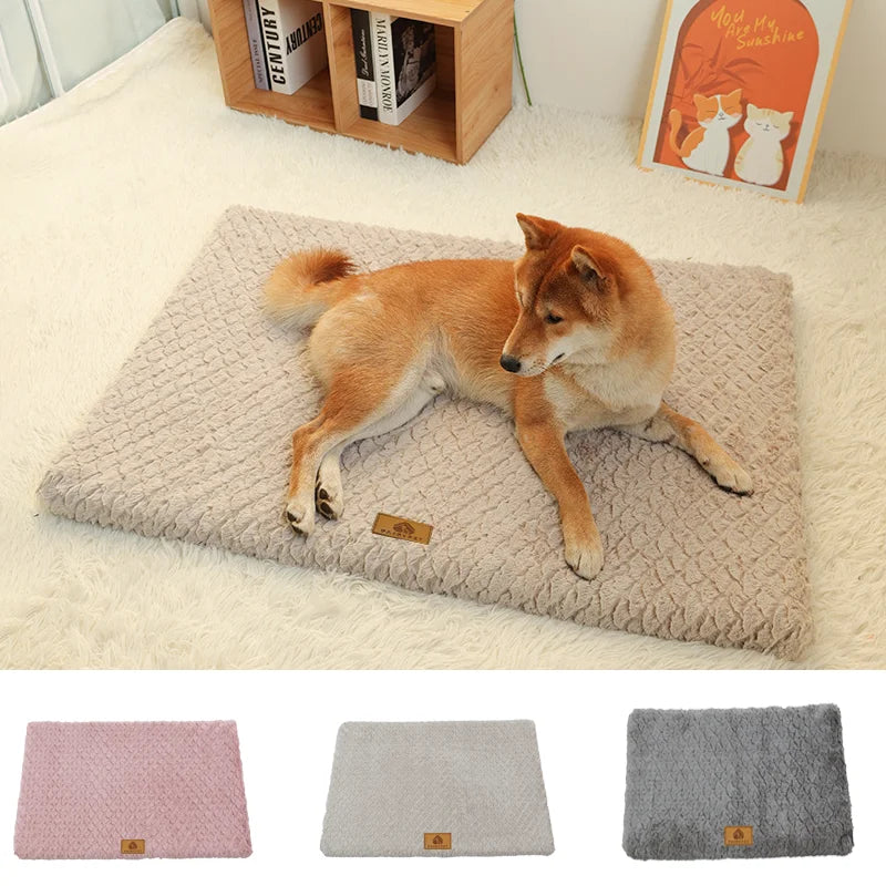 Orthopedic Dog Bed with Washable Faux Fur Cover — Anti-Slip, Crate-Fit, 4 Sizes