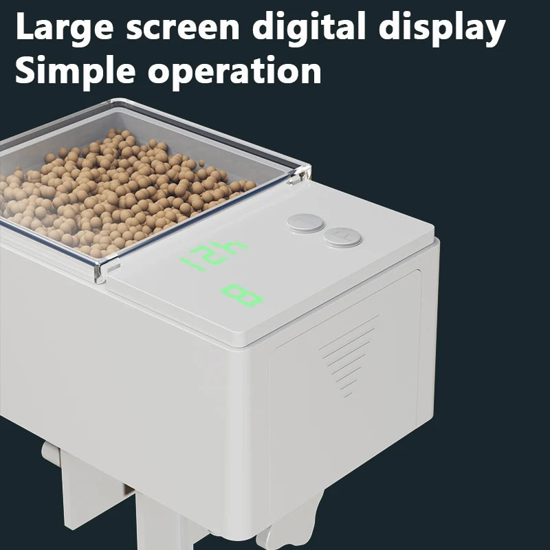 Distributeur automatique de nourriture pour poissons – Distributeur quantitatif pour poissons rouges et aquariums intérieurs