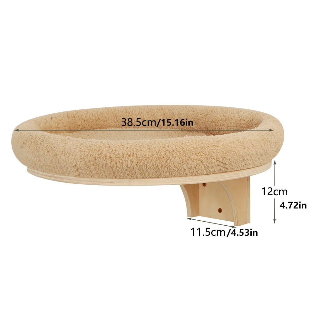 Wall-Mounted Cat Climbing Shelf & Hammock Set