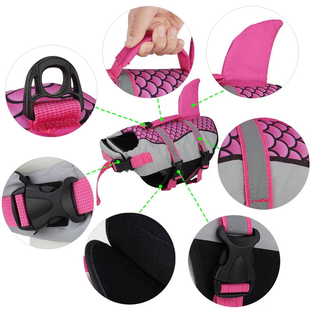 Shark Swim Vest & Life Jacket for Dogs
