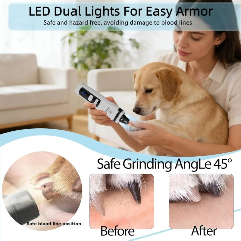 Electric Pet Nail Grinder with LED Light