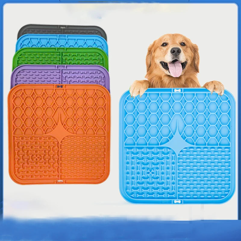 Silicone Lick Mat for Dogs — Slow Feeder, Bath Distraction & Training