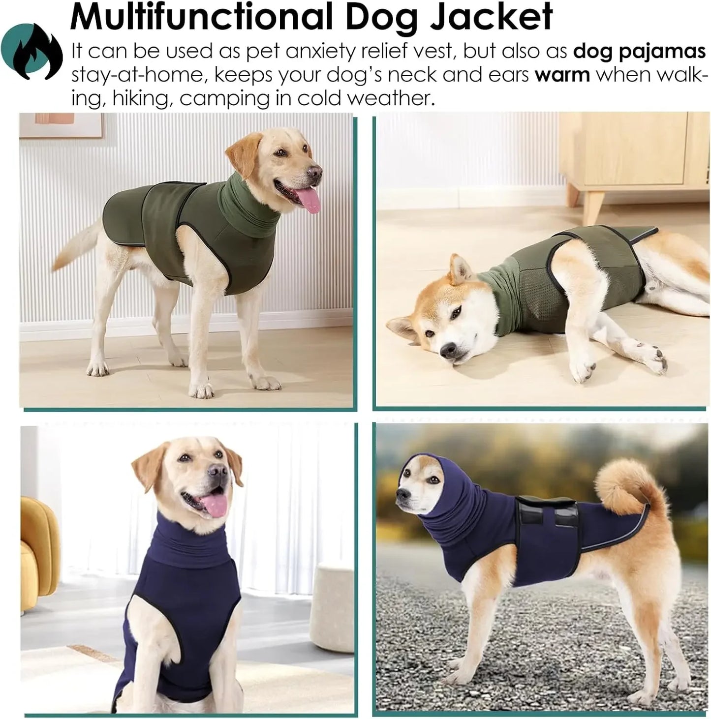 Gilet anti-anxiété pour chien avec capuche