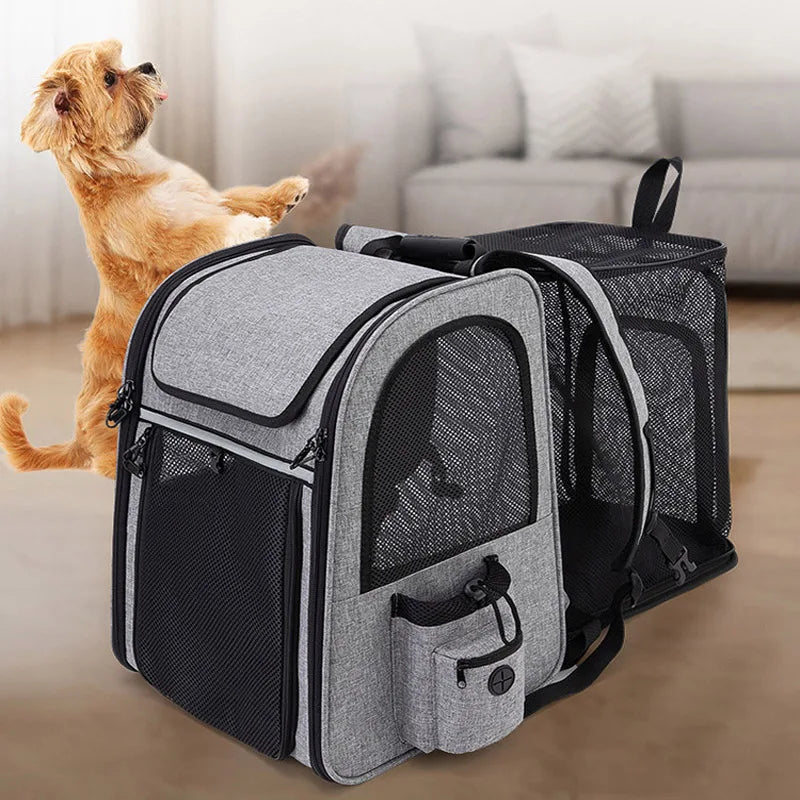 Expandable Pet Backpack Carrier for Cats & Dogs