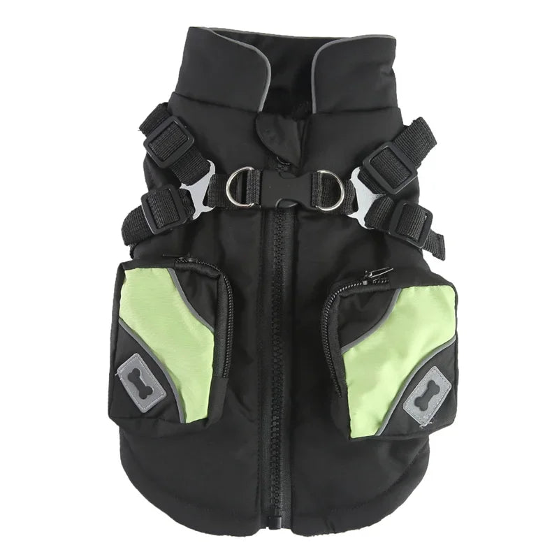 2-in-1 Dog Jacket & Harness with Pocket