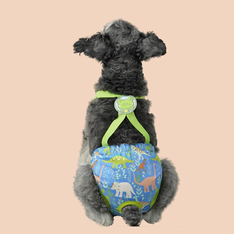 Cartoon Print Pet Dog Shorts Diaper Sanitary Physiological Pants Washable Female Short Panties Menstruation Underwear Briefs