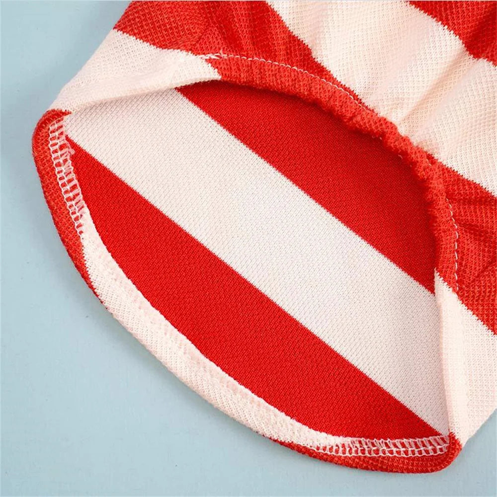 Striped Polo Shirt for Cats & Small Dogs