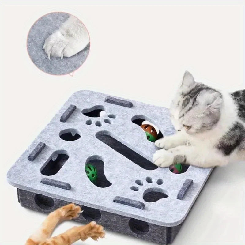 Puzzle Cat Toy - Interactive Mental Stimulation Maze Box