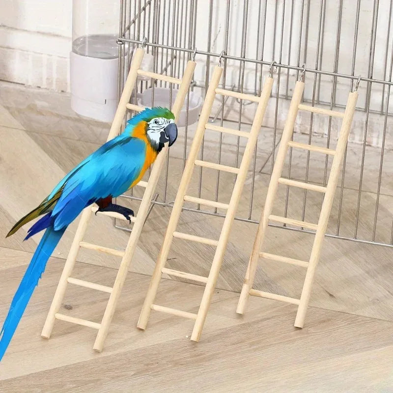 Perchoir suspendu en bois de pin naturel pour oiseaux, perroquets et hamsters