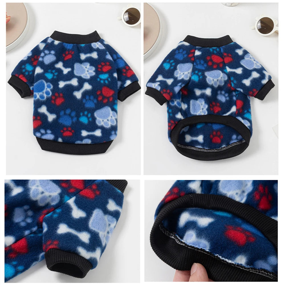 Printed Fleece Pet Pullover Sweater