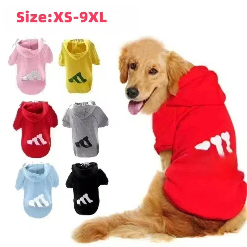 Sweat à capuche pour chien automne-hiver - Manteau chaud en molleton pour chiens de taille moyenne à grande