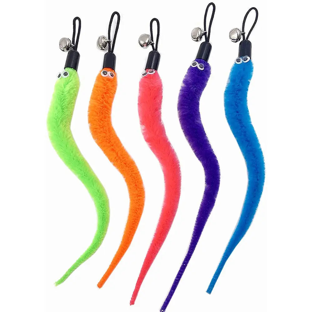 Ensemble d'accessoires de remplacement pour jouets pour chats avec souris, ver et balle