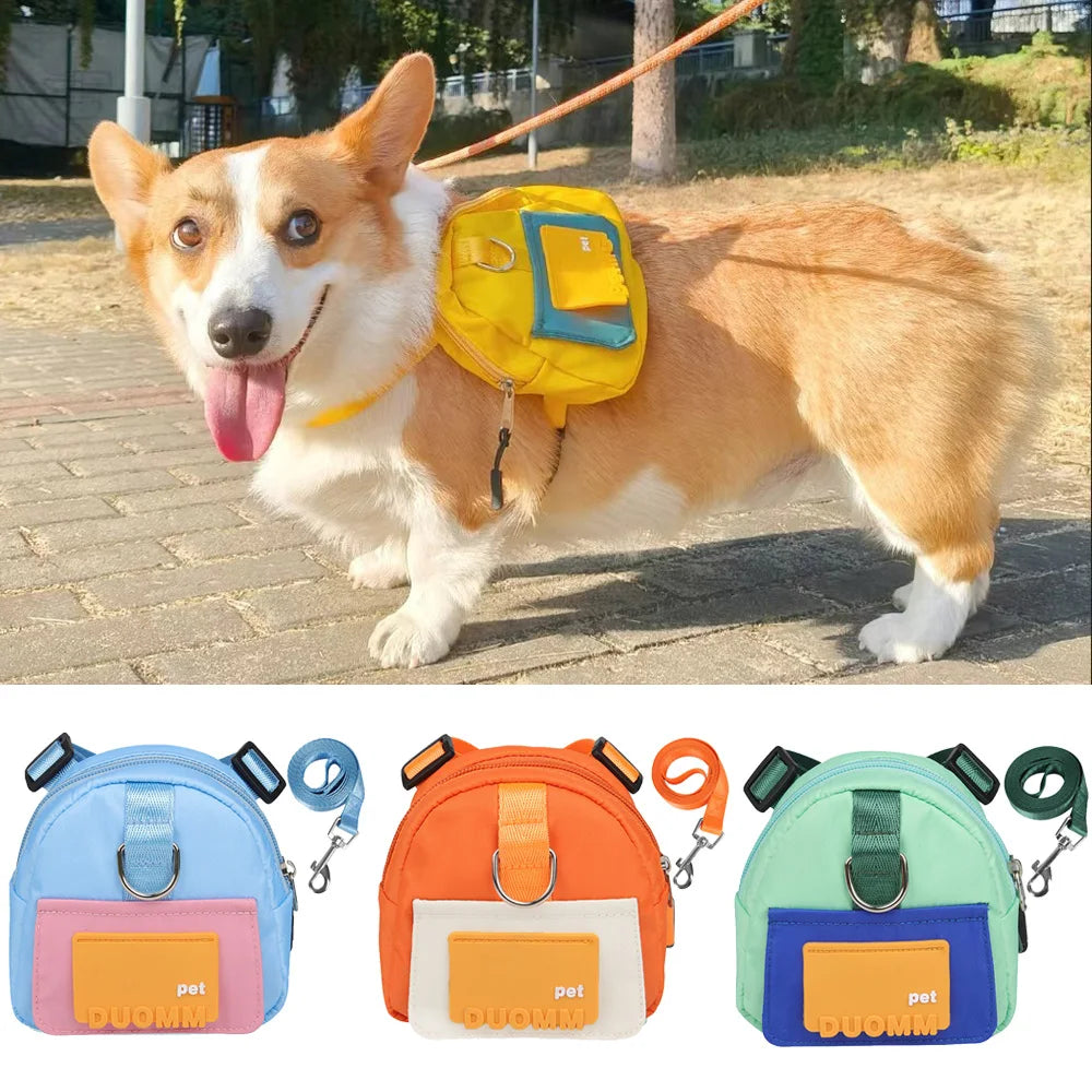 Dog Harness with Built-In Snack Bag | Adjustable Backpack Harness
