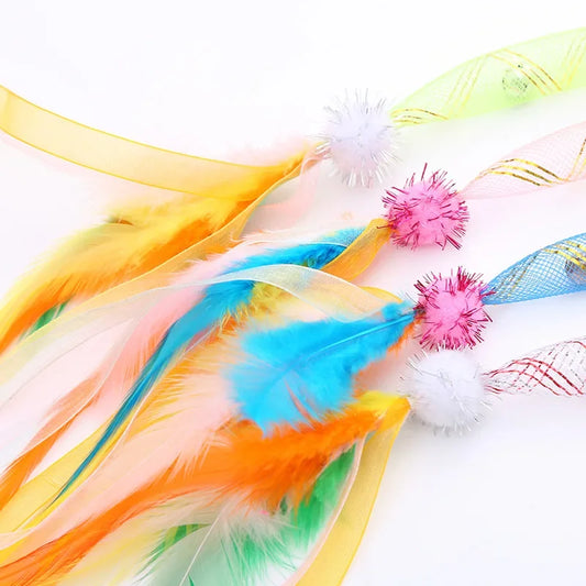 Feather Teaser Wand Cat Toy