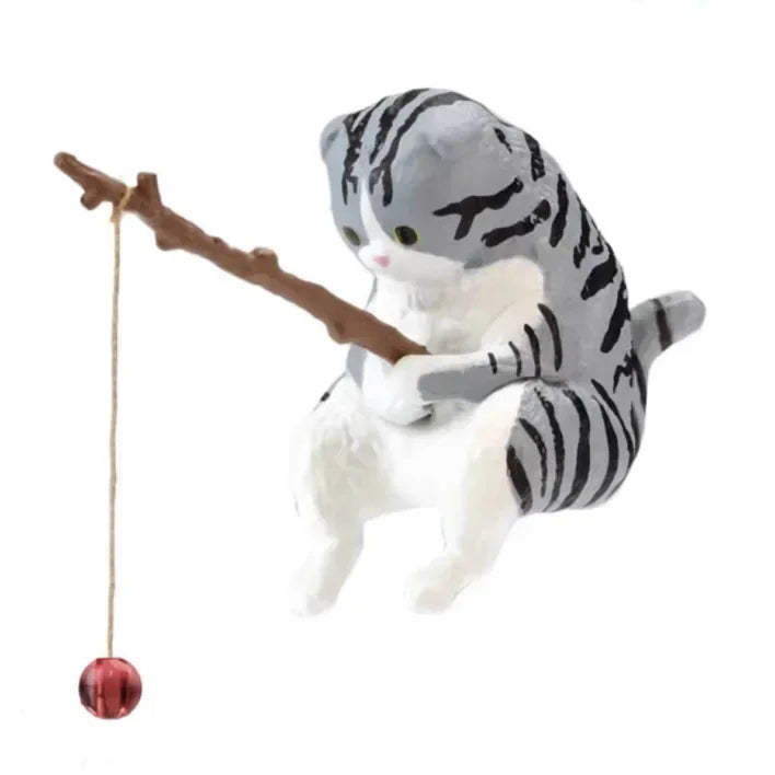 Fishing Cat Aquarium Decoration Ornament