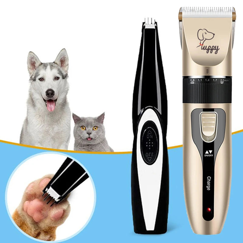Professional Rechargeable Pet Grooming Clipper Kit for Dogs & Cats
