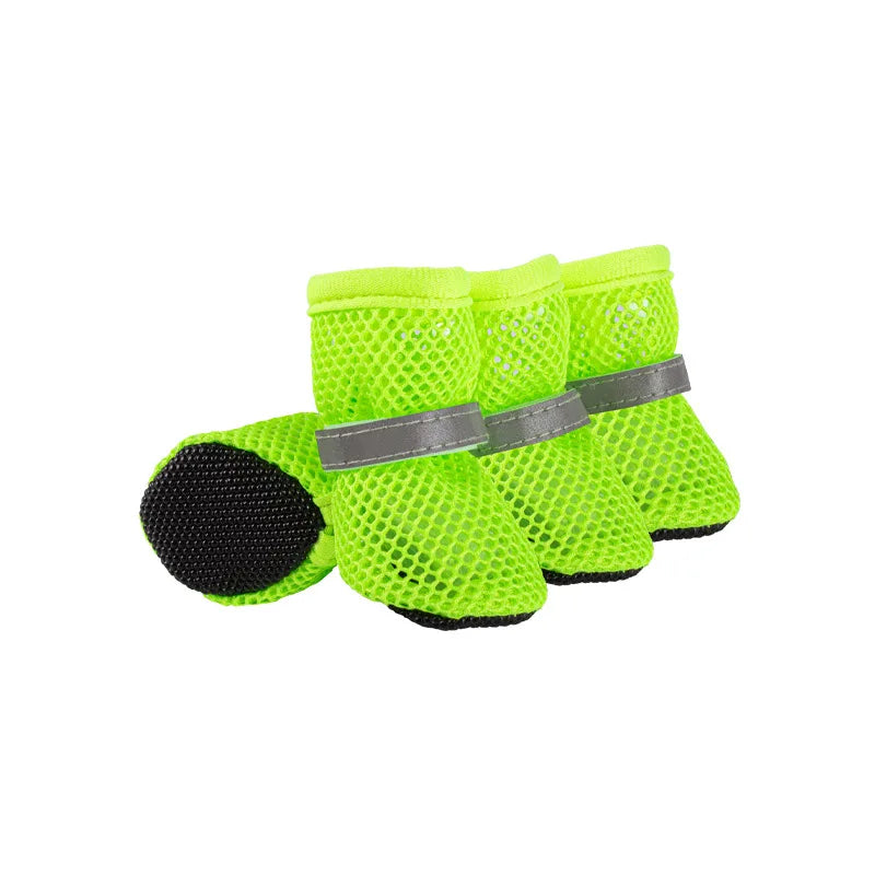 Summer Dog Shoes - Breathable Anti-Slip Outdoor Boots Set of 4