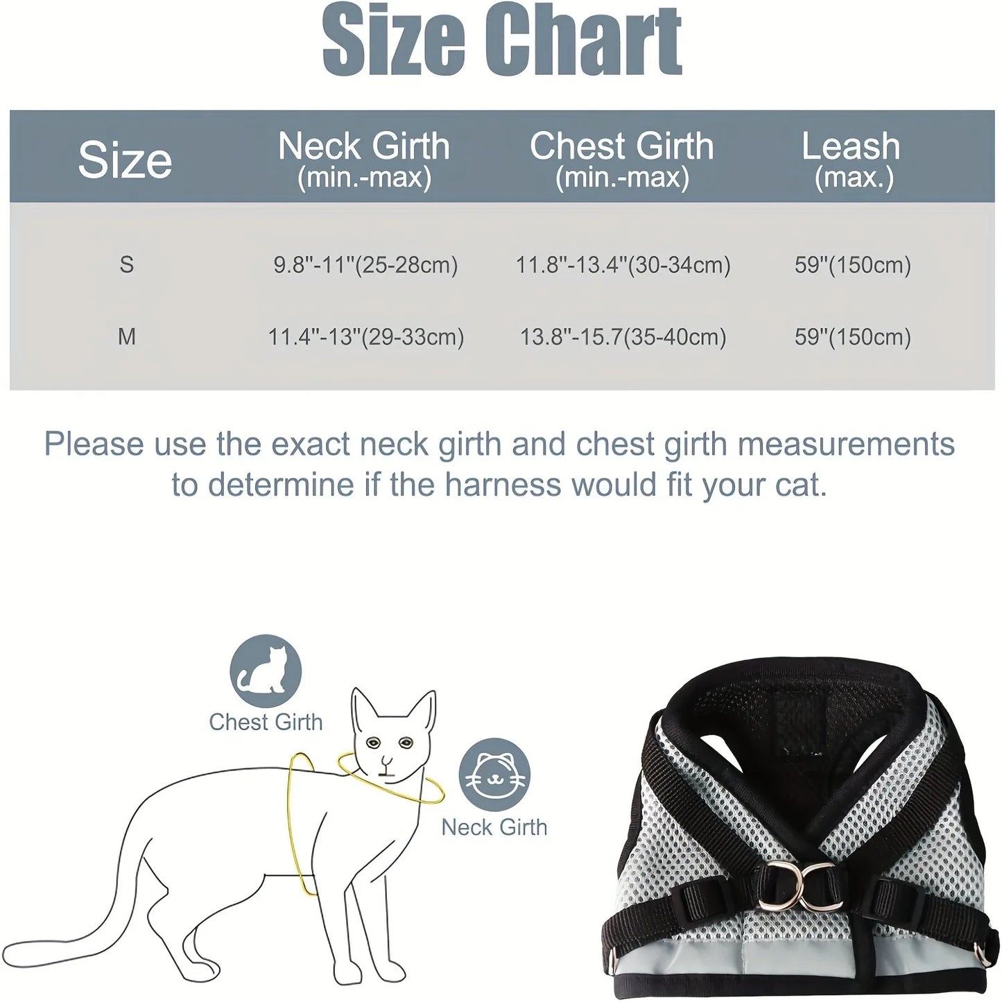 Cat Collar, Harness & Leash Set for Kittens