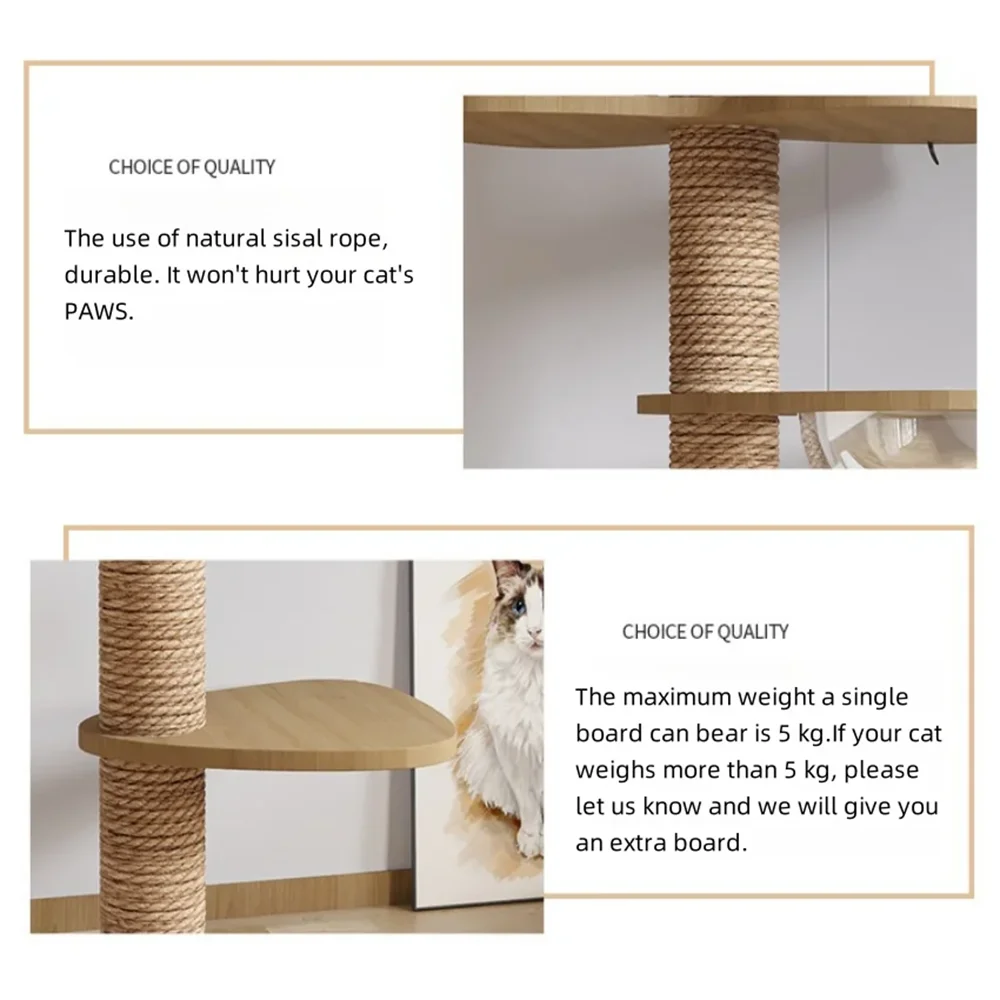 Adjustable Floor-to-Ceiling Cat Tree