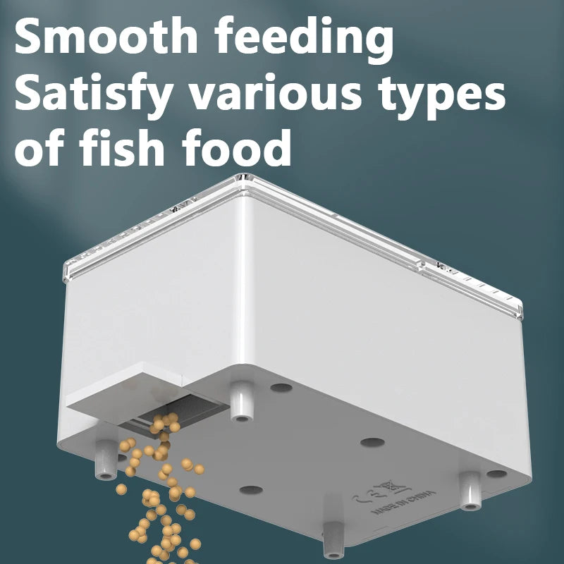 Distributeur automatique de nourriture pour poissons – Distributeur quantitatif pour poissons rouges et aquariums intérieurs