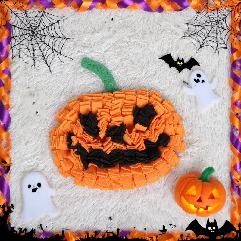 Halloween Pumpkin Dog Snuffle Mat