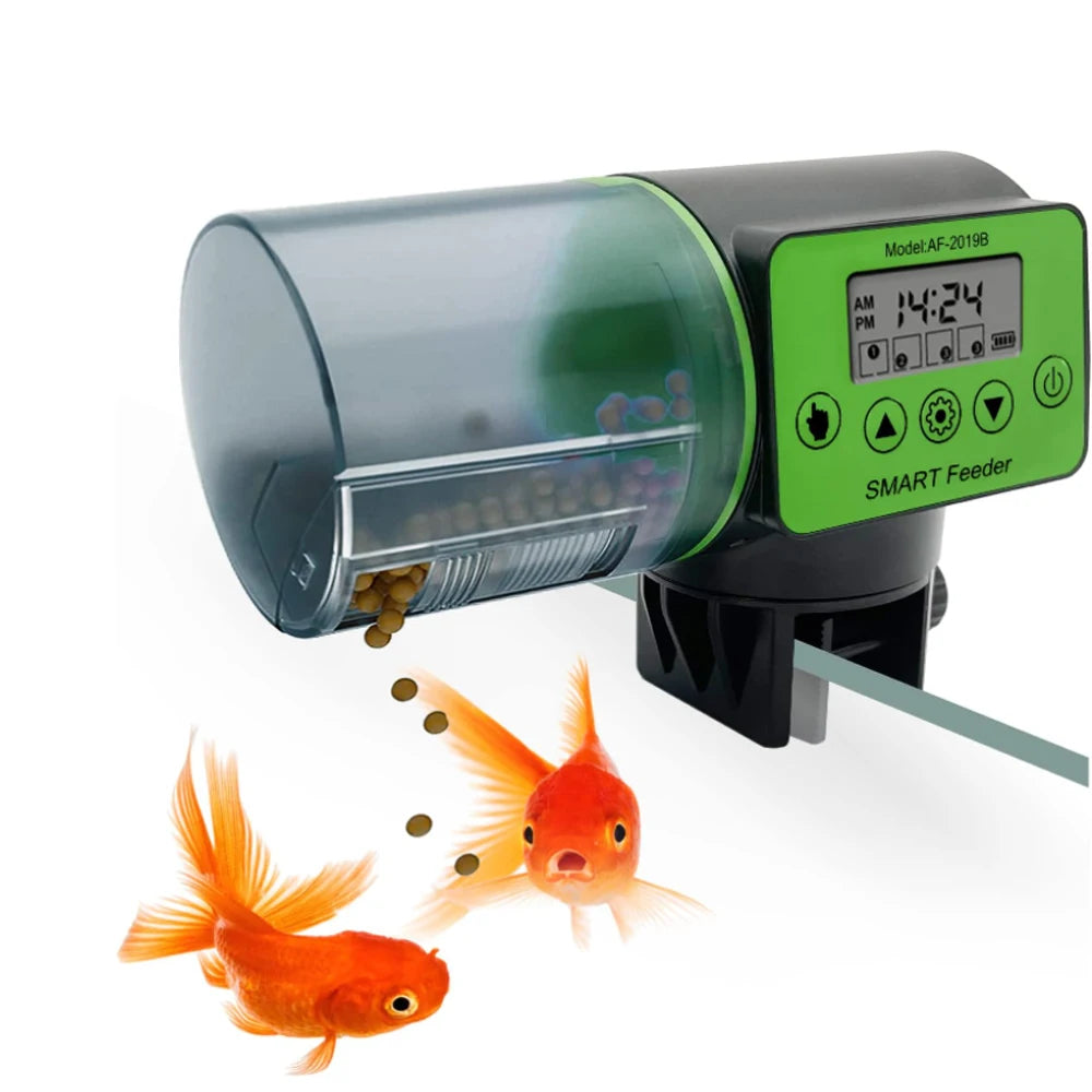 Distributeur automatique intelligent de nourriture pour aquarium à grande capacité et avec fonction de minuterie