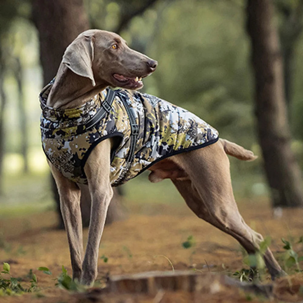 Reflective Fleece Dog Jacket with Integrated Harness