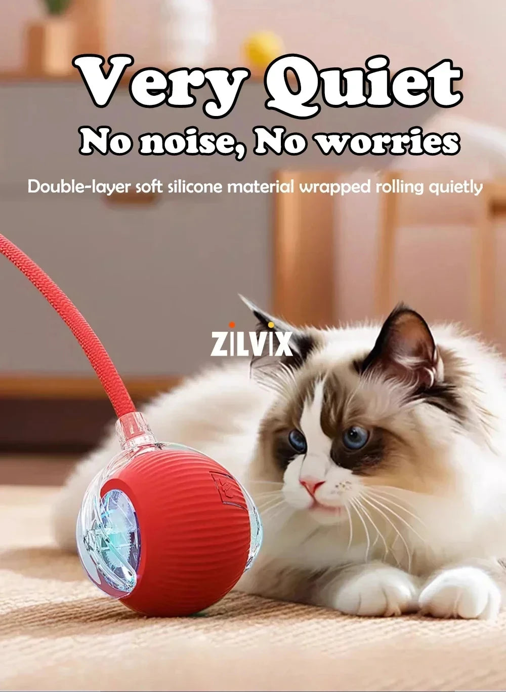 Interactive Self-Moving Cat Toy Ball
