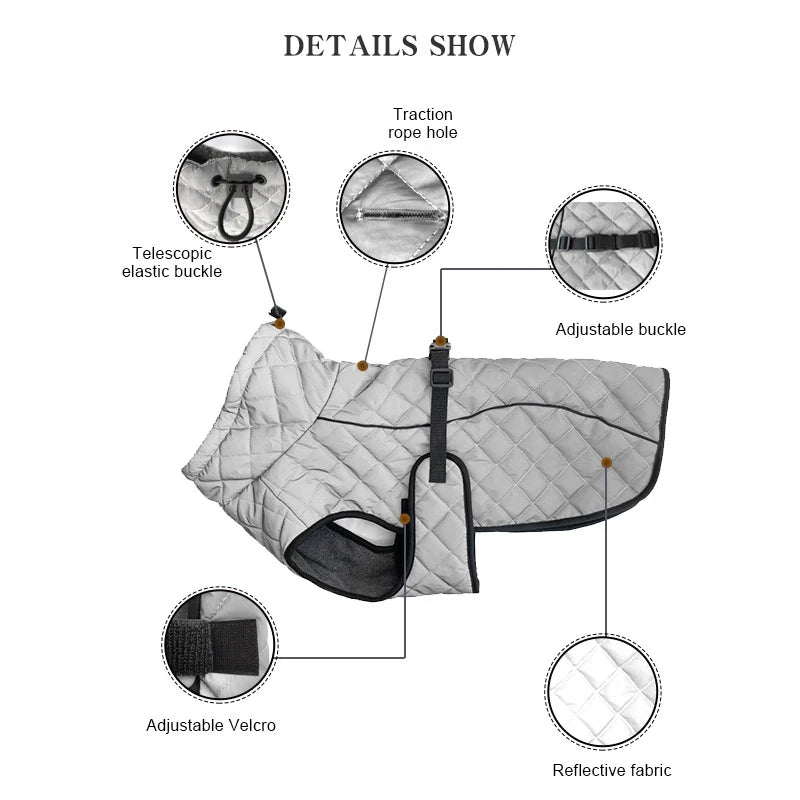 Reflective Winter Dog Jacket & Outdoor Vest