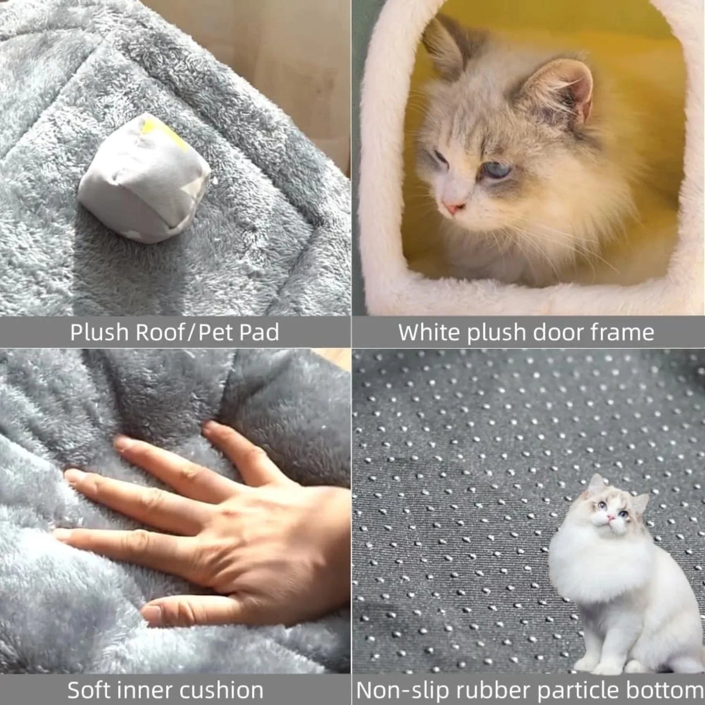 Cosy Pet Basket Bed for Dogs and Cats - Soft Fluffy Cushion