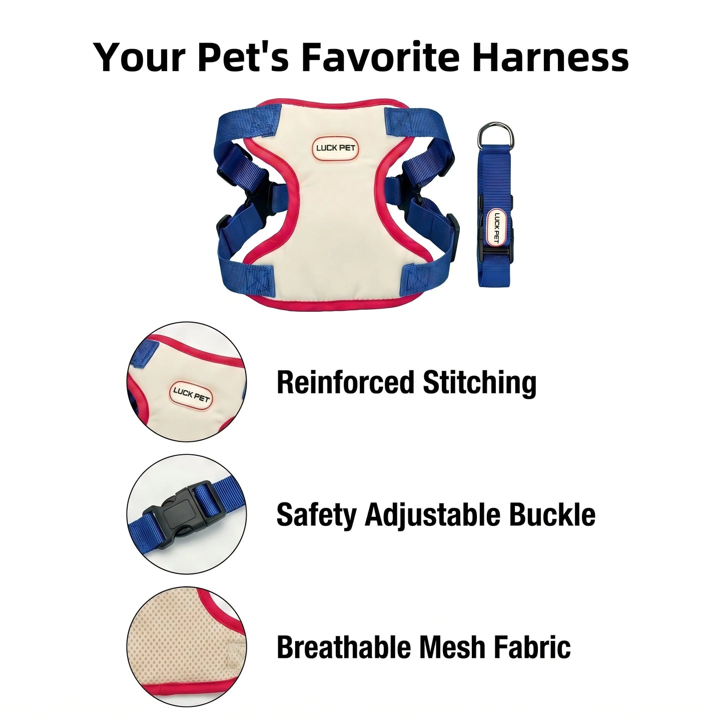 Anti-Escape Harness, Leash & Sun Hat Set for Small Dogs & Cats