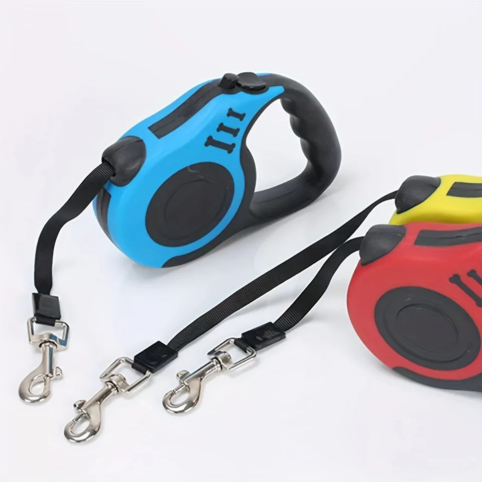 Ensemble de laisses rétractables pour animaux de compagnie - Lot de 4 laisses automatiques multicolores de 3 m pour chiens