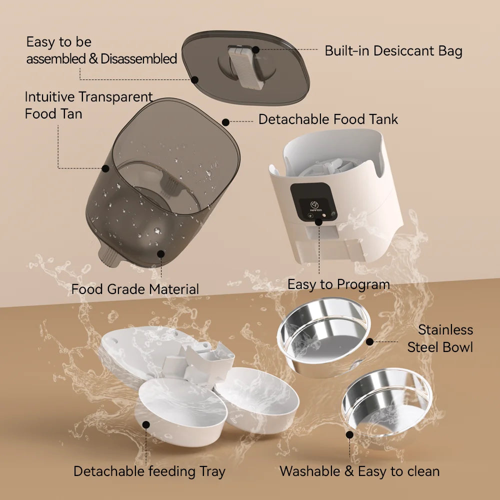 Smart Automatic Pet Feeder with WiFi Camera - 7L Capacity