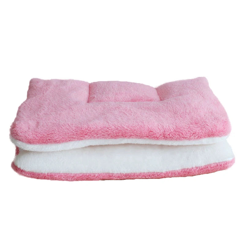 Thickened Fleece Pet Bed Mat – Washable Warm Blanket for Dogs & Cats