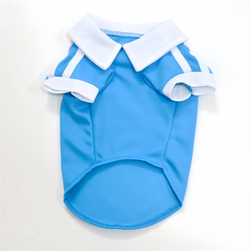 Striped Sport Polo T-Shirt for Cats & Small Dogs