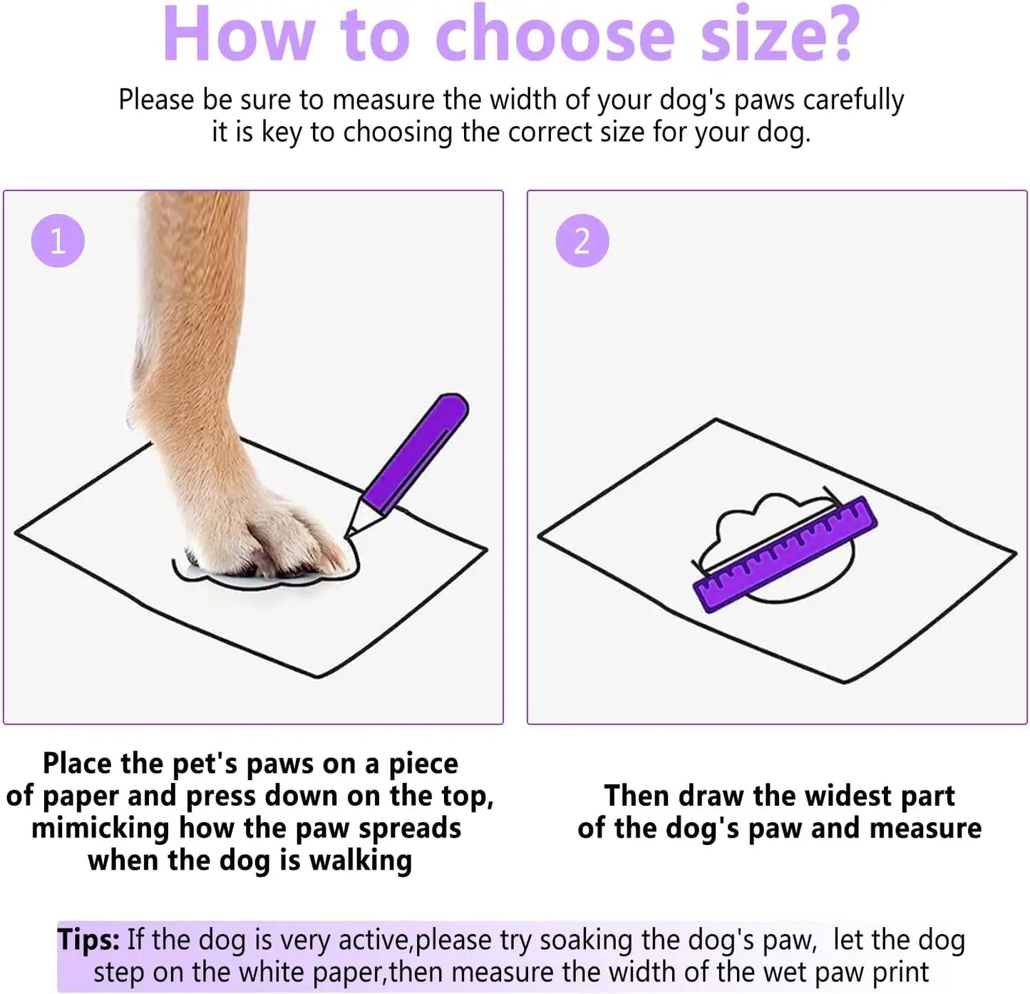 Bottes imperméables pour chien avec semelle antidérapante