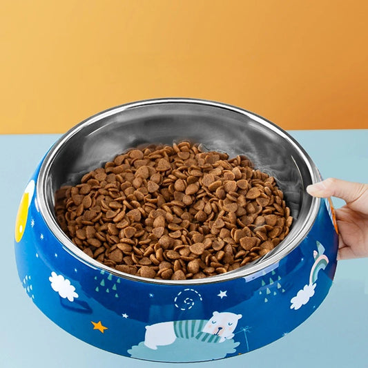 Non-Slip Stainless Steel Pet Bowl - Food and Water Dish