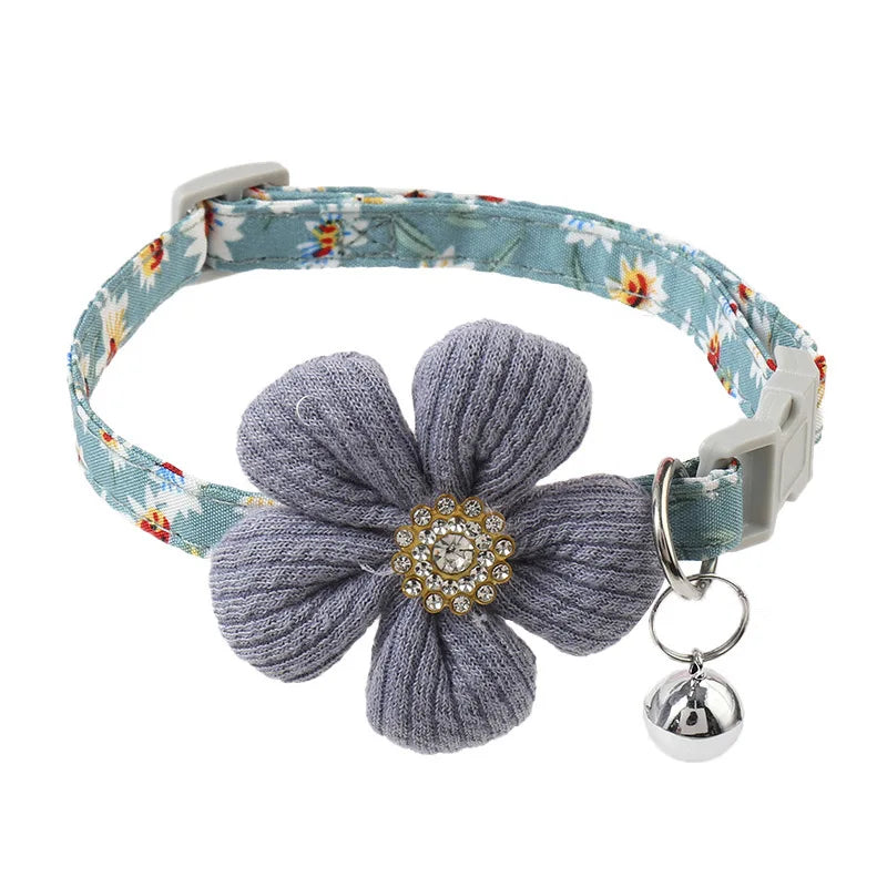 Adjustable Flower Collar Bandana for Cats & Small Dogs