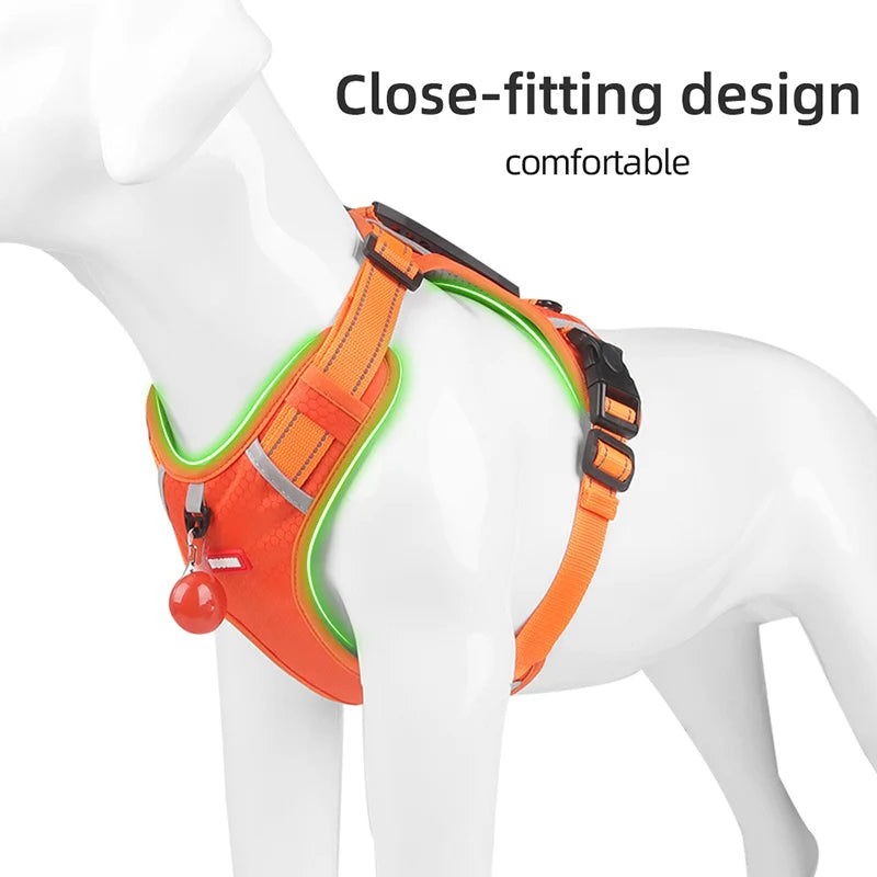 Adjustable Reflective Dog Harness - Safety Vest for Small & Large Dogs