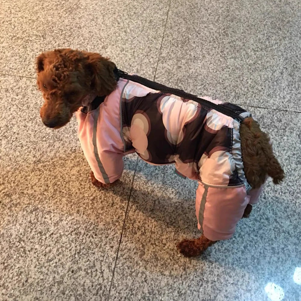 Thickened Reflective Winter Jumpsuit for Small Dogs