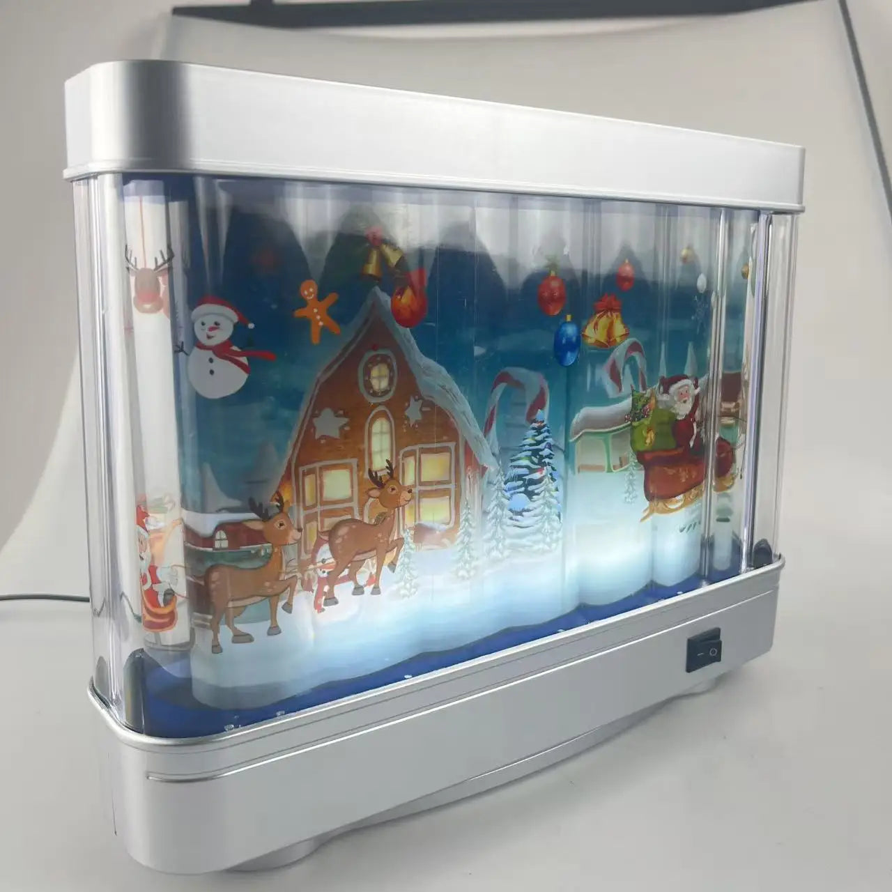 Christmas decoration lights, rotating Christmas night lights, simulated Christmas desk lights, Christmas party decoration lights