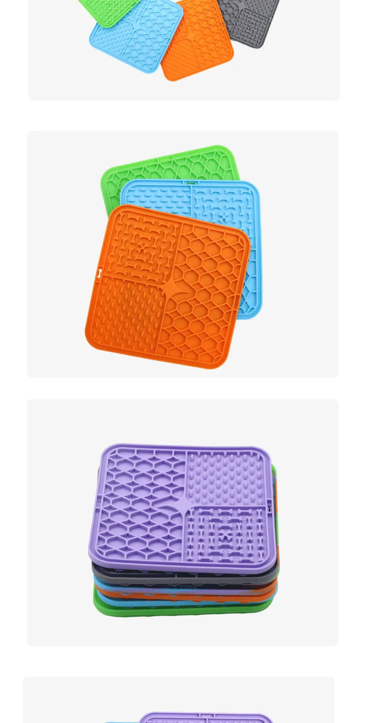 Silicone Lick Mat for Dogs — Slow Feeder & Bath Distraction