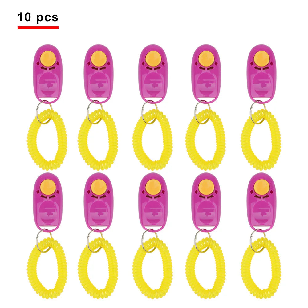Pet Training Clicker with Wrist Strap (10 Pack)