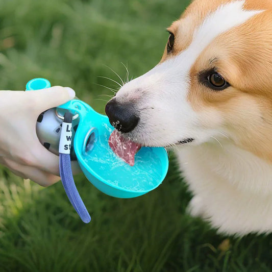 2-in-1 Portable Dog Water Bottle - Leakproof Travel Bottle with Drinking Bowl