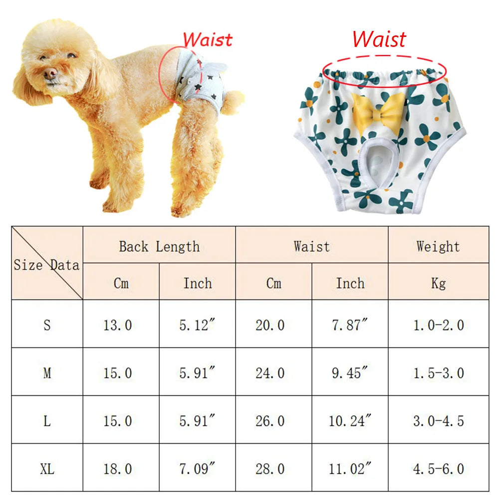 Washable Physiological Pants for Female Dogs & Cats