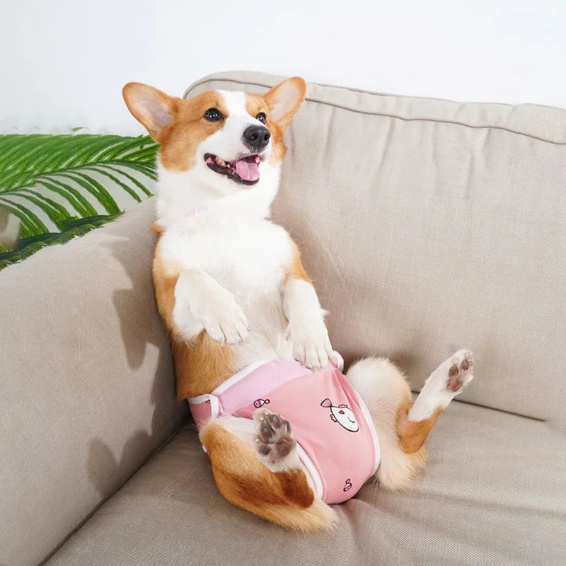 Striped Adjustable Physiological Shorts for Female Dogs